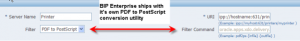BI Publisher Enterprise Converting PDF to PostScript