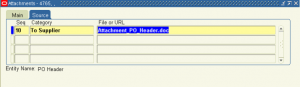 PO Header Attachment