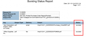 BI Publisher Bursting Status Report