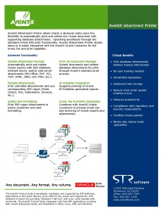 AventX Attachment Printer Data Sheet