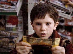 Charlie finds his Golden Ticket