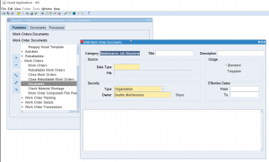 Oaracle Maintenance Job Attachments